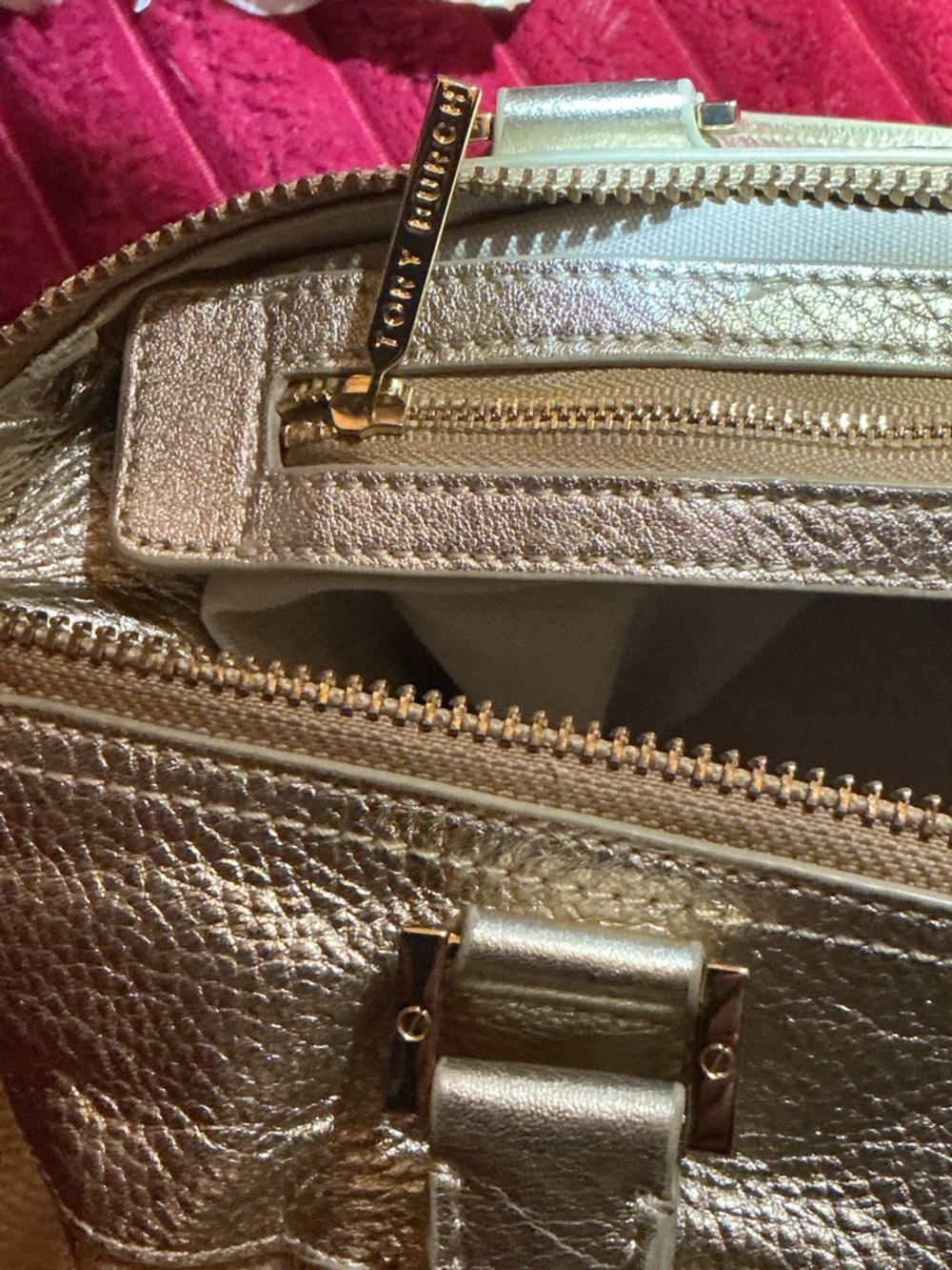 ✨TORY BURCH✨ Gold and Tan Designer Satchel - Picture 13 of 13